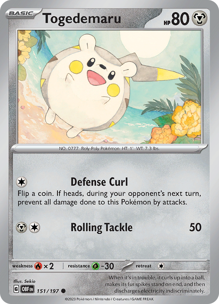 Togedemaru (151/197) [Scarlet & Violet: Obsidian Flames] | Gamers Paradise