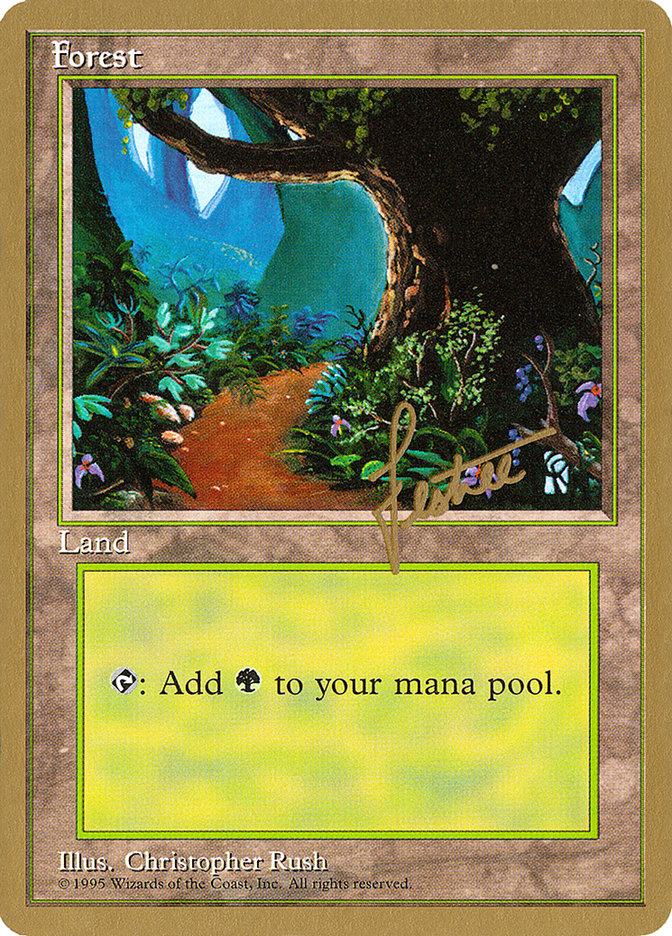 Forest (bl376) (Bertrand Lestree) [Pro Tour Collector Set] | Gamers Paradise