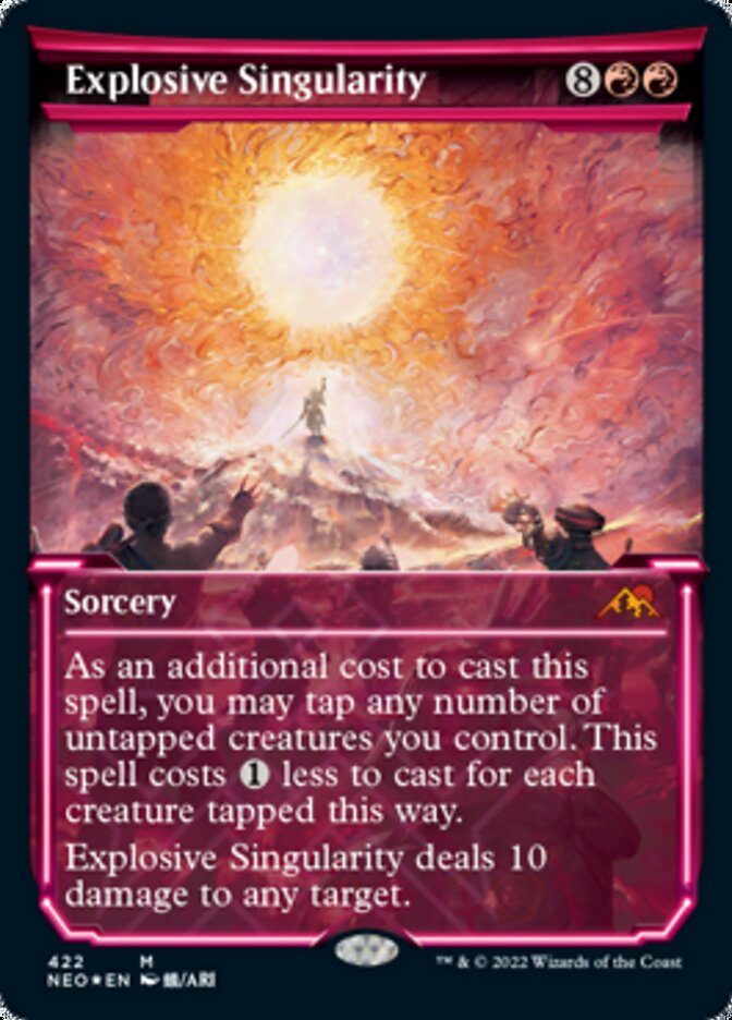 Explosive Singularity (Showcase) (Foil Etched) [Kamigawa: Neon Dynasty] | Gamers Paradise