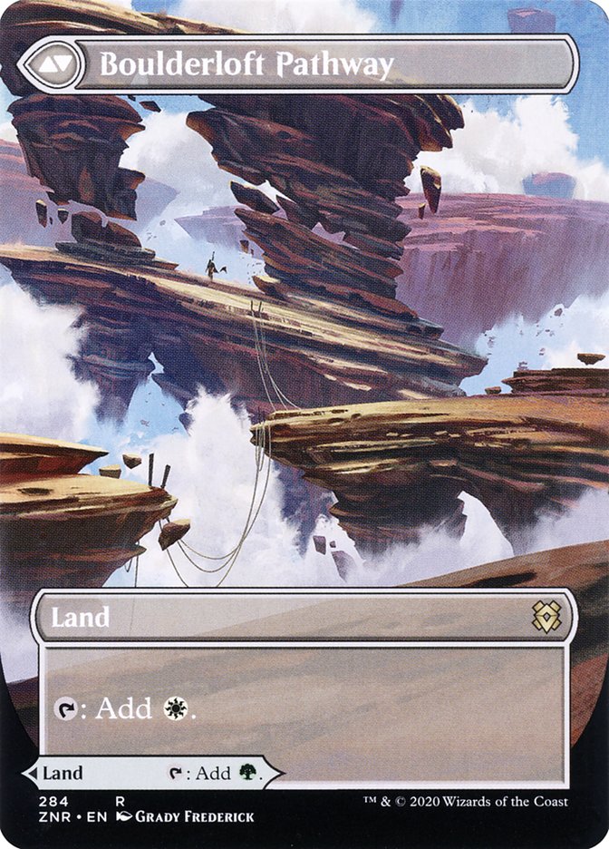 Branchloft Pathway // Boulderloft Pathway (Borderless Alternate Art) [Zendikar Rising] | Gamers Paradise