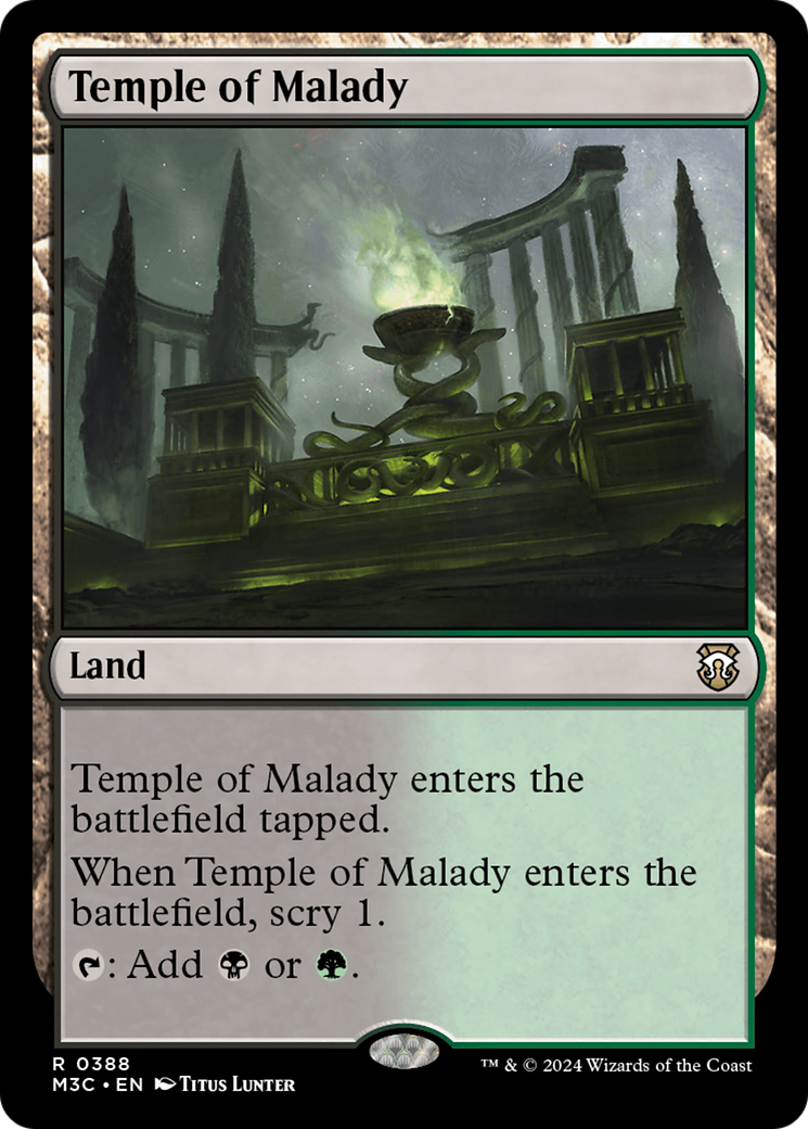 Temple of Malady (Ripple Foil) [Modern Horizons 3 Commander] | Gamers Paradise