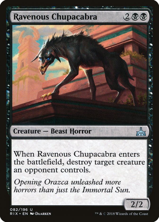 Ravenous Chupacabra [Rivals of Ixalan] | Gamers Paradise