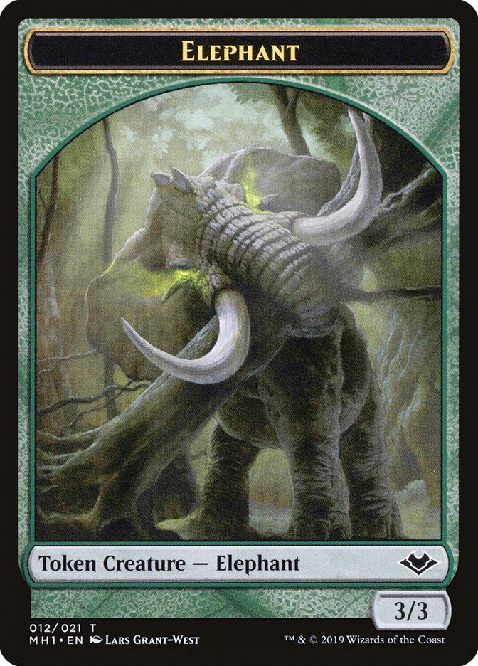 Soldier (004) // Elephant (012) Double-Sided Token [Modern Horizons Tokens] | Gamers Paradise
