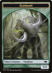 Zombie (007) // Elephant (012) Double-Sided Token [Modern Horizons Tokens] | Gamers Paradise
