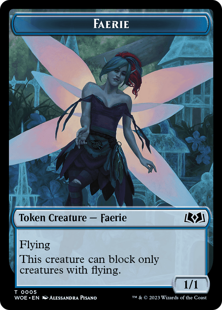 Faerie // Food (0012) Double-Sided Token [Wilds of Eldraine Tokens] | Gamers Paradise