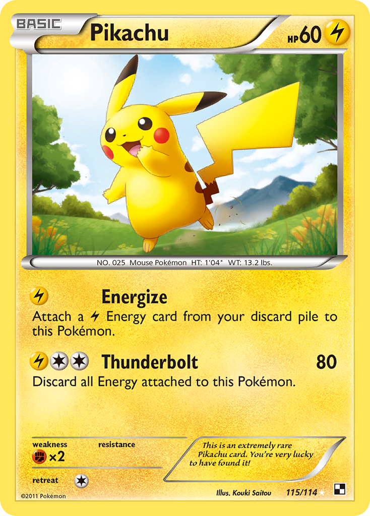Pikachu (115/114) [Black & White: Base Set] | Gamers Paradise