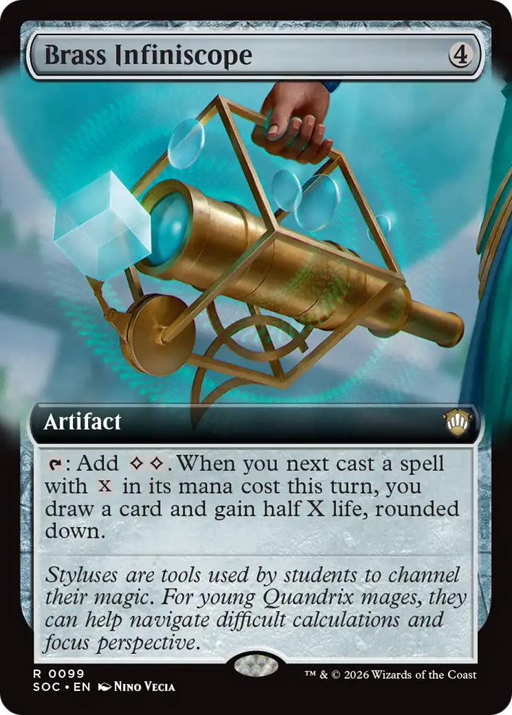 Brass Infiniscope (Extended Art) [Secrets of Strixhaven Commander] | Gamers Paradise