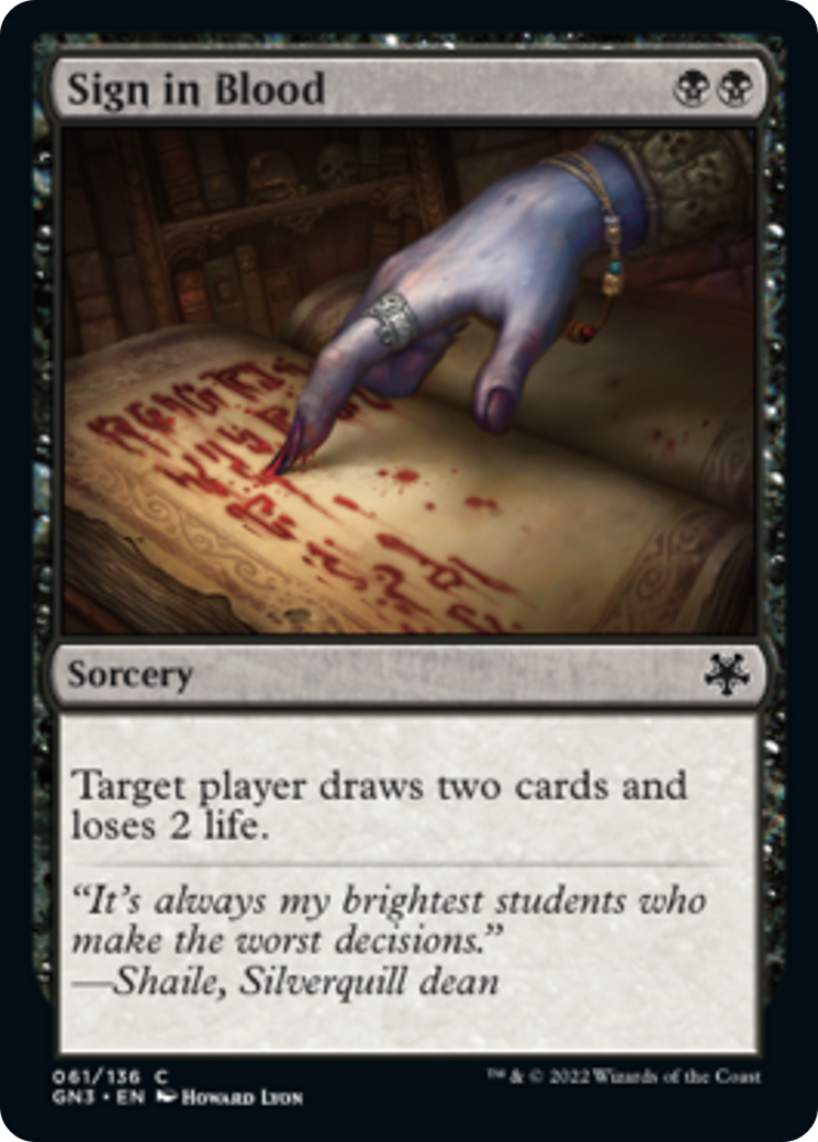 Sign in Blood [Game Night: Free-for-All] | Gamers Paradise