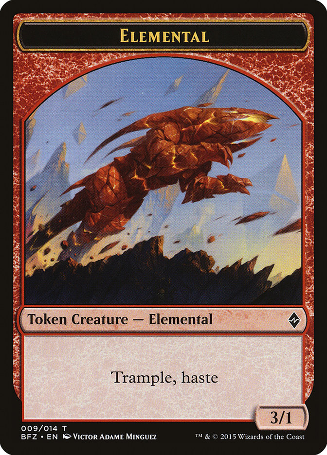 Elemental Token (009/014) [Battle for Zendikar Tokens] | Gamers Paradise