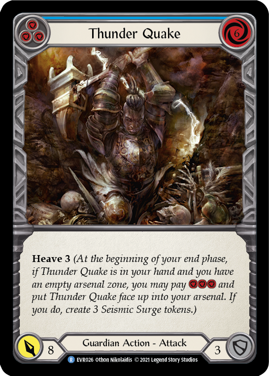 Thunder Quake (Blue) [EVR026] (Everfest)  1st Edition Rainbow Foil | Gamers Paradise