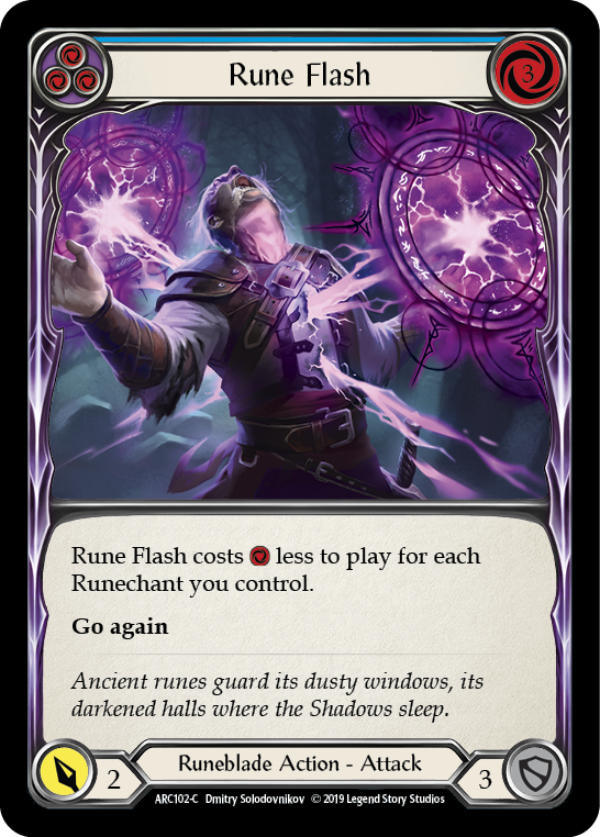Rune Flash (Blue) [ARC102-C] (Arcane Rising)  1st Edition Normal | Gamers Paradise