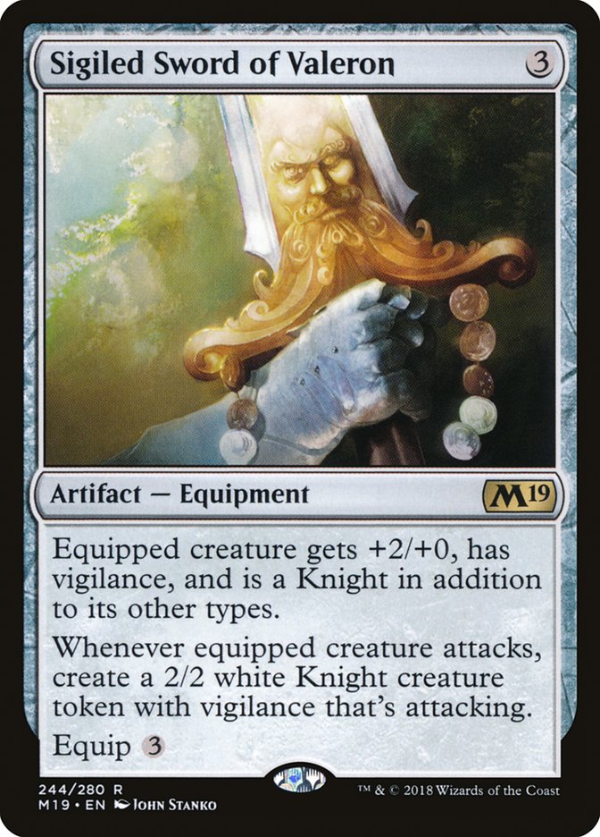 Sigiled Sword of Valeron [Core Set 2019] | Gamers Paradise