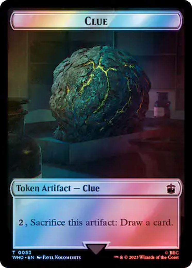 Horse // Clue (0053) Double-Sided Token (Surge Foil) [Doctor Who Tokens] | Gamers Paradise