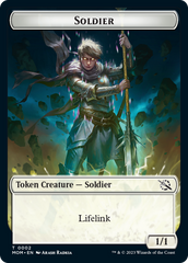 Soldier // Wrenn and Realmbreaker Emblem Double-Sided Token [March of the Machine Tokens] | Gamers Paradise