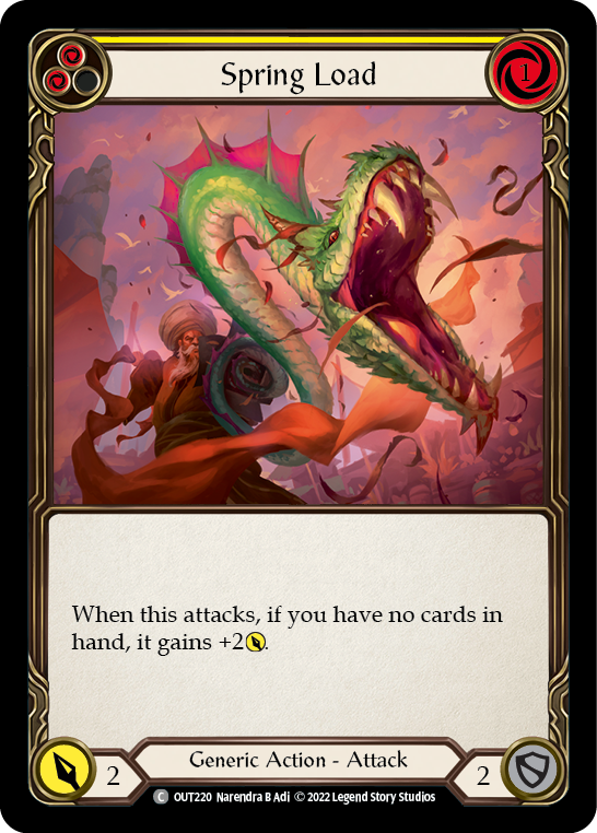 Spring Load (Yellow) [OUT220] (Outsiders)  Rainbow Foil | Gamers Paradise