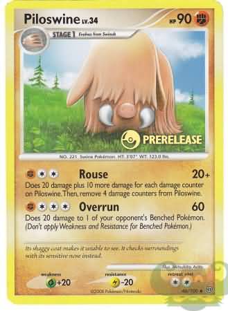 Piloswine (46/100) (Prerelease Promo) [Nintendo: Black Star Promos] | Gamers Paradise
