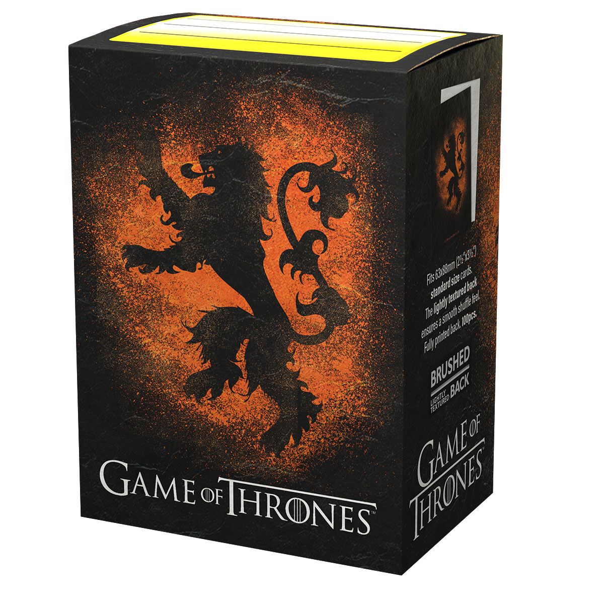 Dragon Shield: Standard 100ct Brushed Art Sleeves - Game of Thrones (House Lannister) | Gamers Paradise