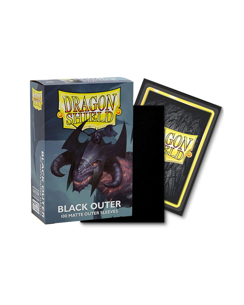 Dragon Shield: 100ct Outer Sleeves - Matte Black (Standard) | Gamers Paradise