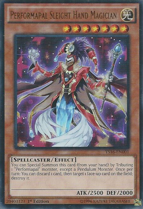 Performapal Sleight Hand Magician [YS16-EN001] Ultra Rare | Gamers Paradise