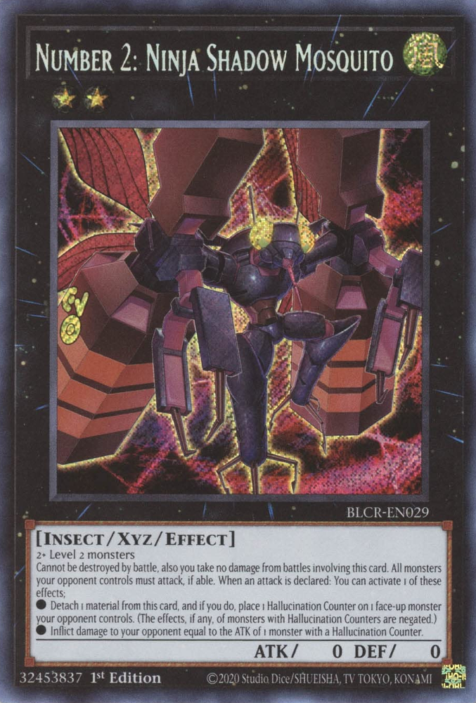 Number 2: Ninja Shadow Mosquito [BLCR-EN029] Secret Rare | Gamers Paradise