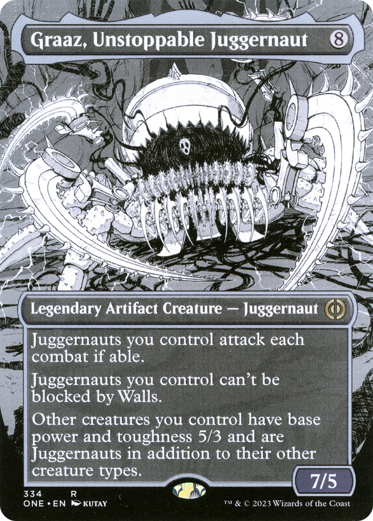 Graaz, Unstoppable Juggernaut (Borderless Manga) [Phyrexia: All Will Be One] | Gamers Paradise