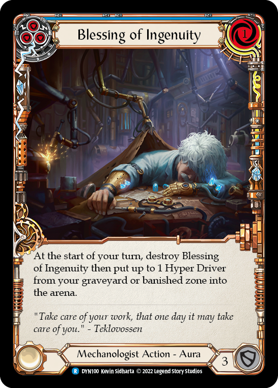 Blessing of Ingenuity (Blue) [DYN100] (Dynasty)  Rainbow Foil | Gamers Paradise