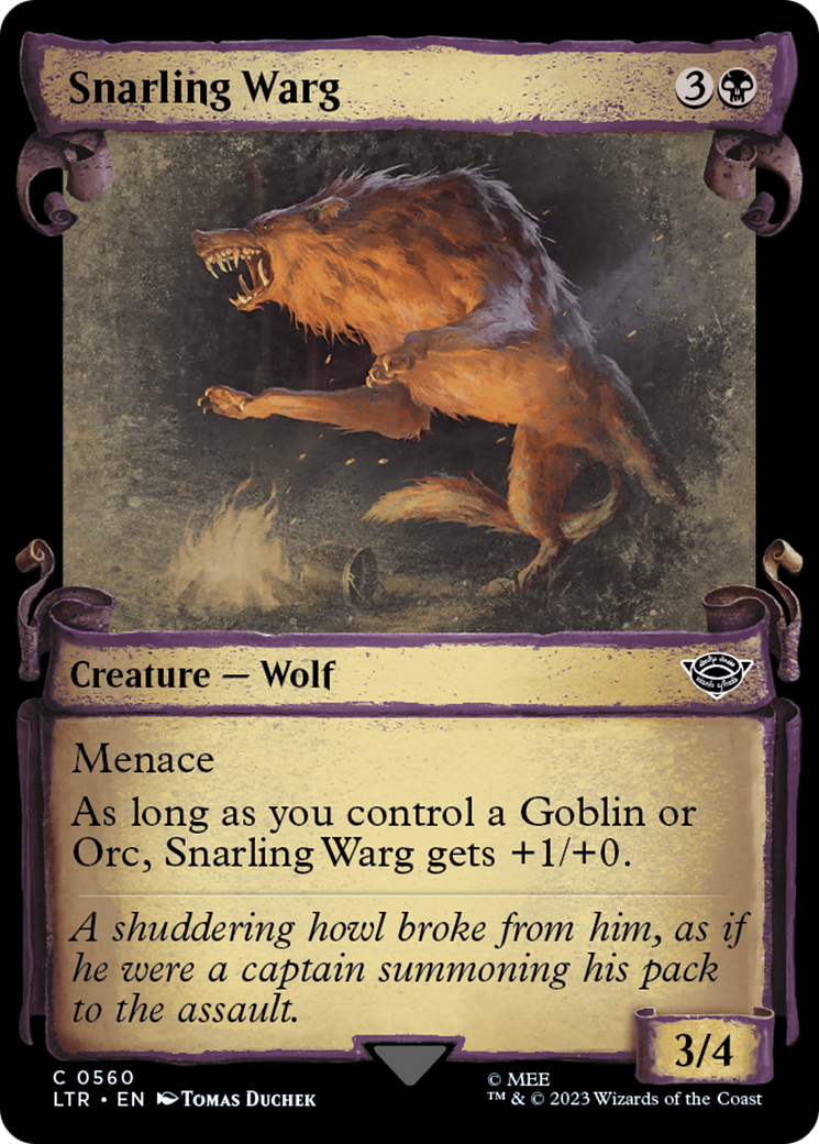 Snarling Warg [The Lord of the Rings: Tales of Middle-Earth Showcase Scrolls] | Gamers Paradise