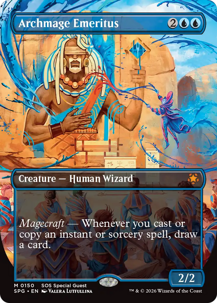 Archmage Emeritus (Borderless) [Secrets of Strixhaven Special Guests] | Gamers Paradise