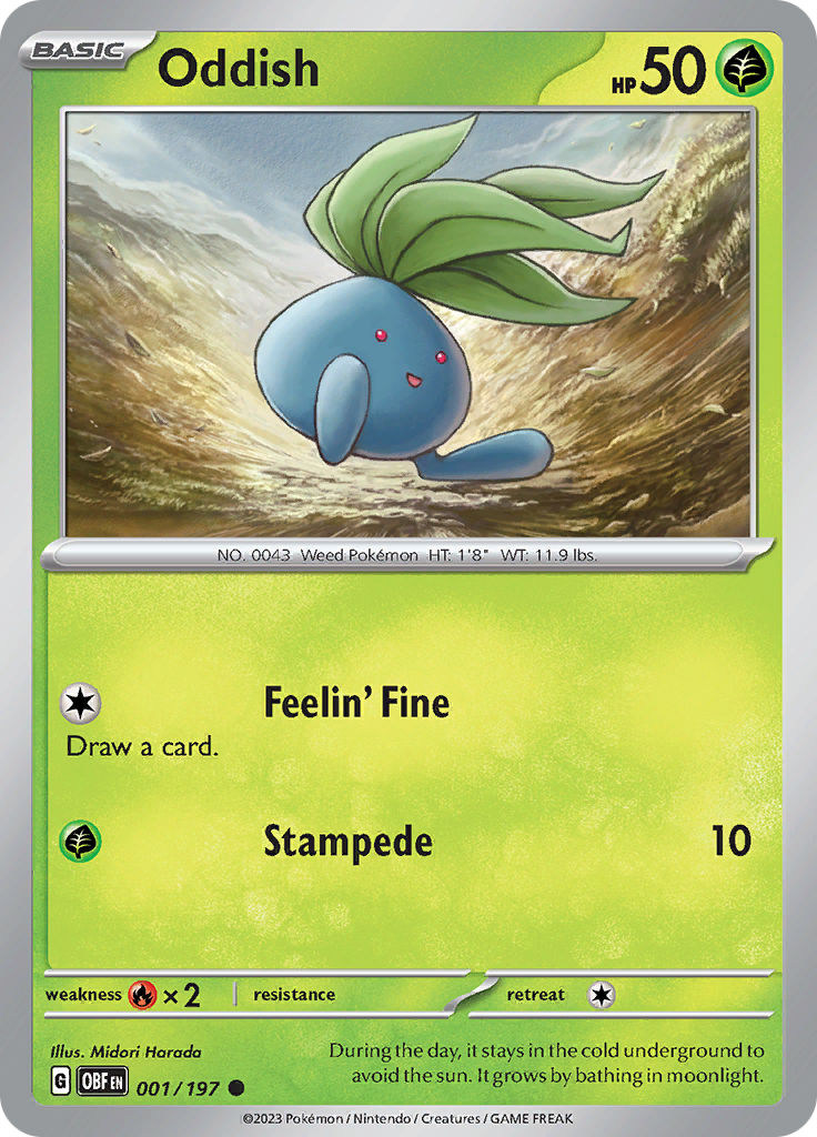 Oddish (001/197) [Scarlet & Violet: Obsidian Flames] | Gamers Paradise