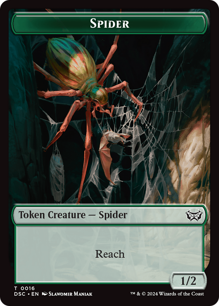 Treefolk // Spider Double-Sided Token [Duskmourn: House of Horror Commander Tokens] | Gamers Paradise