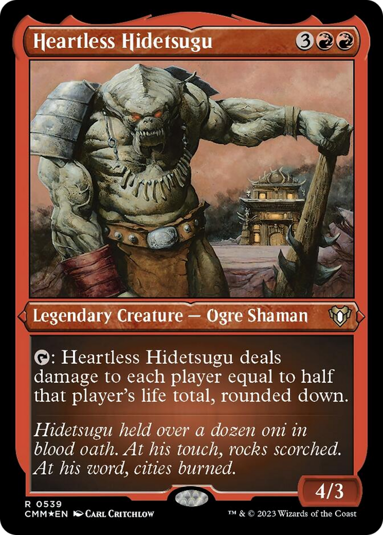 Heartless Hidetsugu (Foil Etched) [Commander Masters] | Gamers Paradise