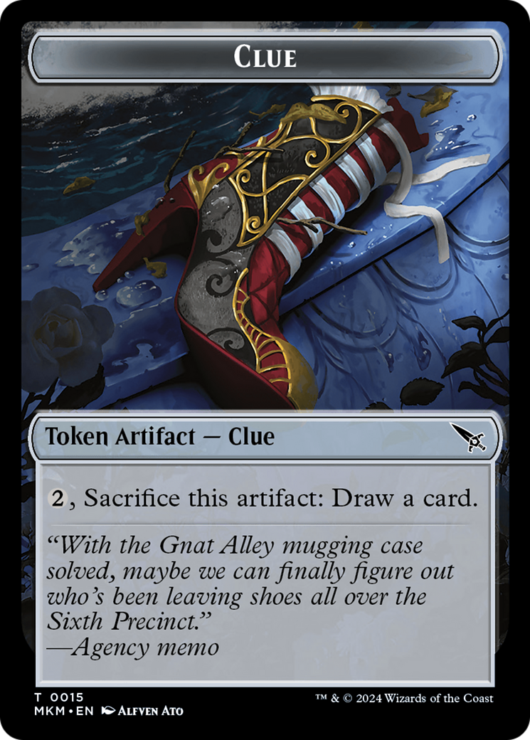 Clue (0015) // A 0042 Double-Sided Token [Murders at Karlov Manor Tokens] | Gamers Paradise