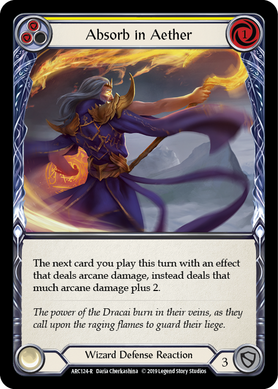 Absorb in Aether (Yellow) [ARC124-R] (Arcane Rising)  1st Edition Rainbow Foil | Gamers Paradise