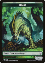 Beast (014) // Wurm Double-Sided Token [Commander 2019 Tokens] | Gamers Paradise