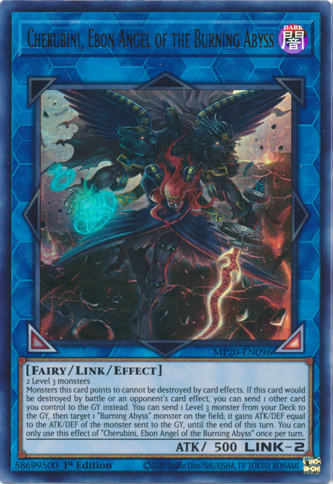 Cherubini, Ebon Angel of the Burning Abyss [MP20-EN096] Ultra Rare | Gamers Paradise