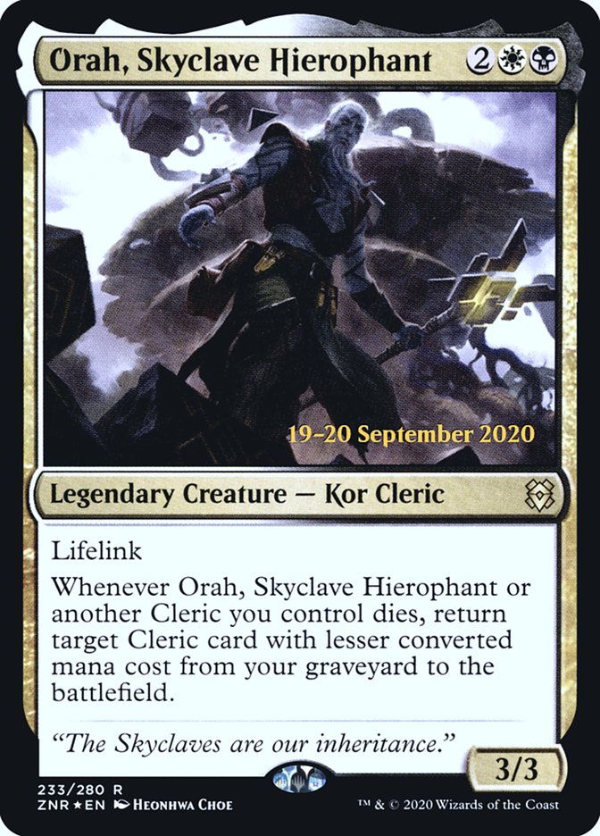Orah, Skyclave Hierophant [Zendikar Rising Prerelease Promos] | Gamers Paradise