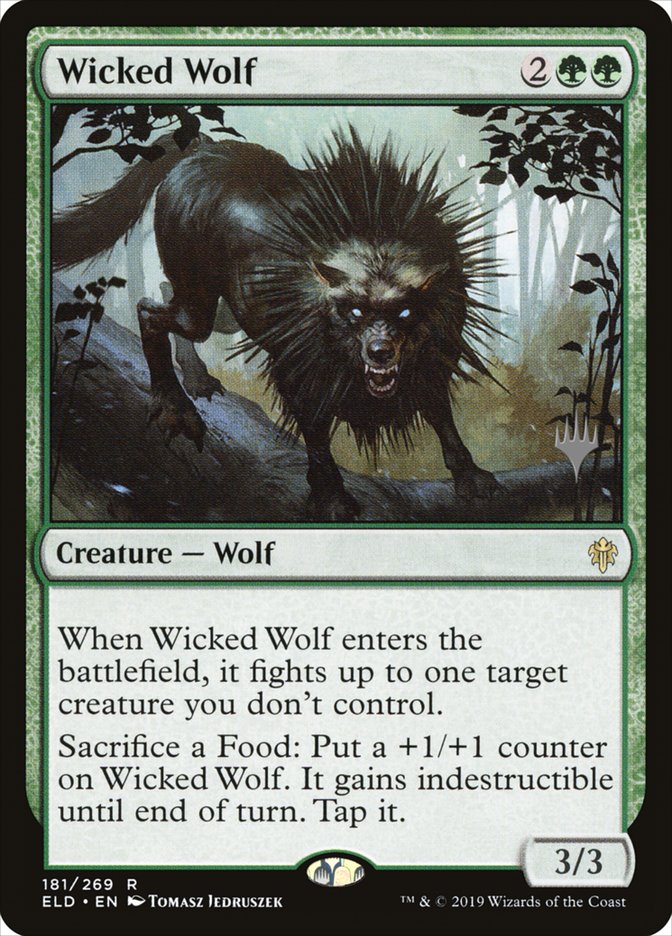 Wicked Wolf (Promo Pack) [Throne of Eldraine Promos] | Gamers Paradise