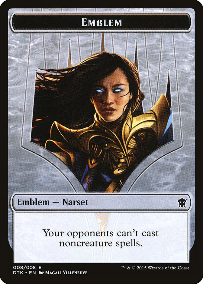 Narset Transcendent Emblem [Dragons of Tarkir Tokens] | Gamers Paradise