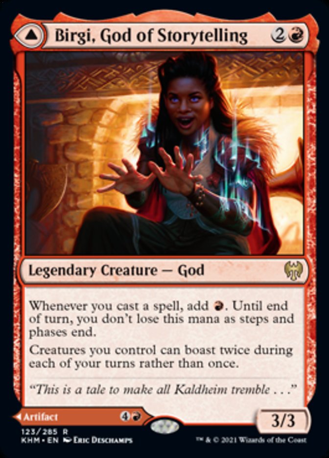 Birgi, God of Storytelling // Harnfel, Horn of Bounty [Kaldheim] | Gamers Paradise