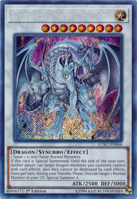Azure-Eyes Silver Dragon [LCKC-EN066] Secret Rare | Gamers Paradise