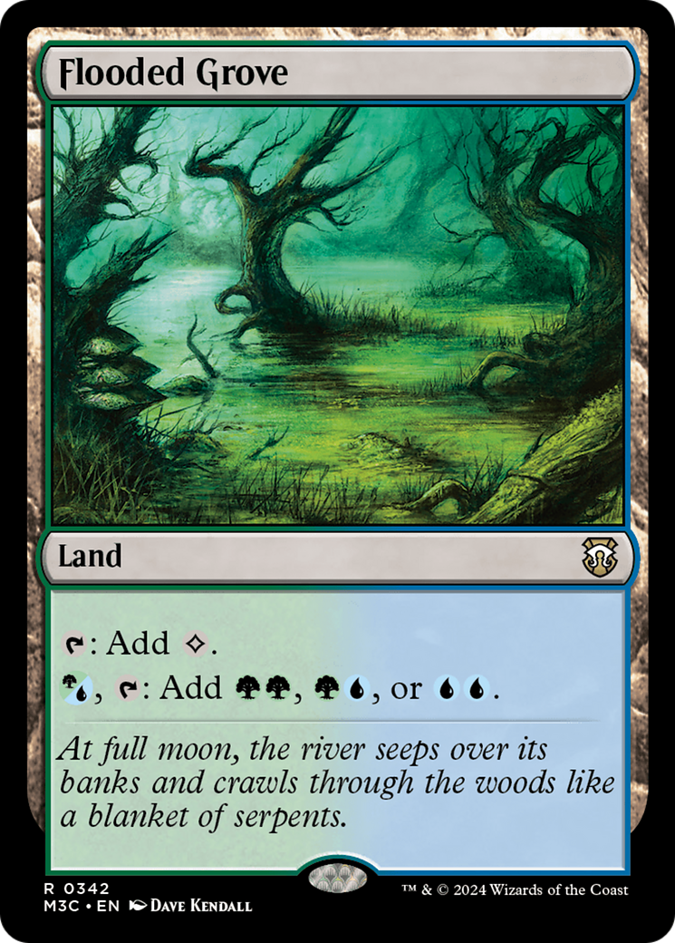 Flooded Grove (Ripple Foil) [Modern Horizons 3 Commander] | Gamers Paradise