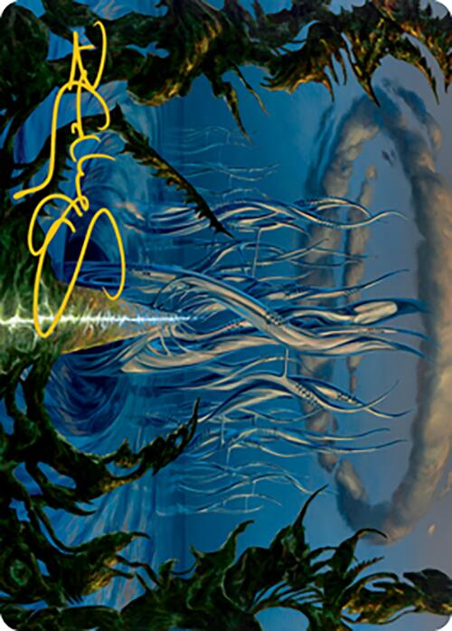 Tanglepool Bridge Art Card (Gold-Stamped Signature) [Modern Horizons 2 Art Series] | Gamers Paradise