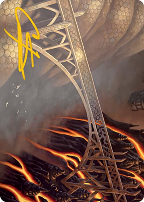 Rustvale Bridge Art Card (Gold-Stamped Signature) [Modern Horizons 2 Art Series] | Gamers Paradise