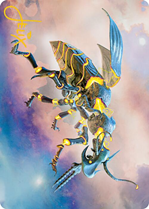 Zabaz, the Glimmerwasp Art Card (Gold-Stamped Signature) [Modern Horizons 2 Art Series] | Gamers Paradise