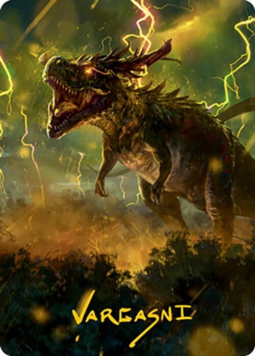 Thrasta, Tempest's Roar Art Card (42) (Gold-Stamped Signature) [Modern Horizons 2 Art Series] | Gamers Paradise