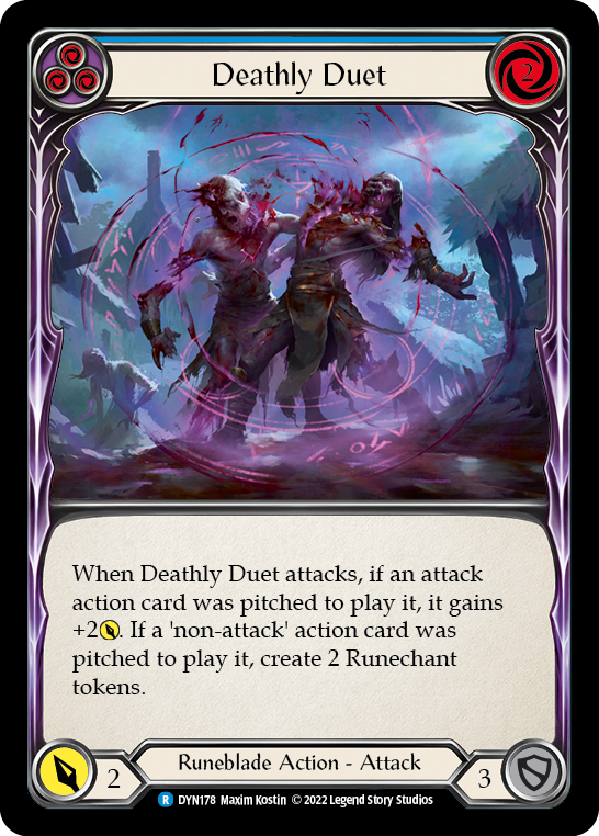 Deathly Duet (Blue) [DYN178] (Dynasty)  Rainbow Foil | Gamers Paradise