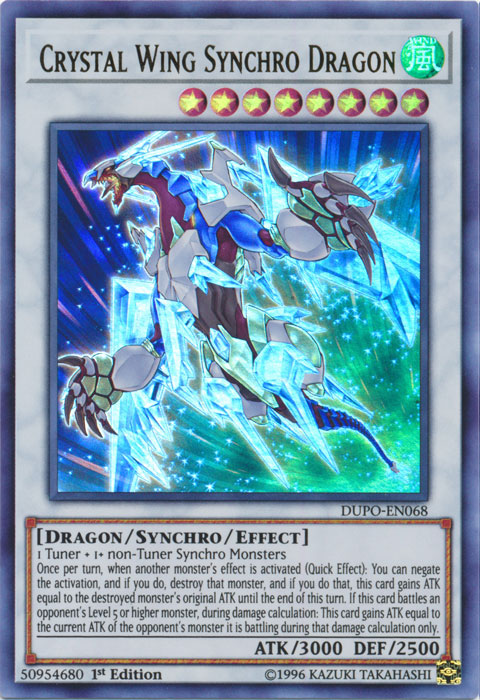 Crystal Wing Synchro Dragon [DUPO-EN068] Ultra Rare | Gamers Paradise