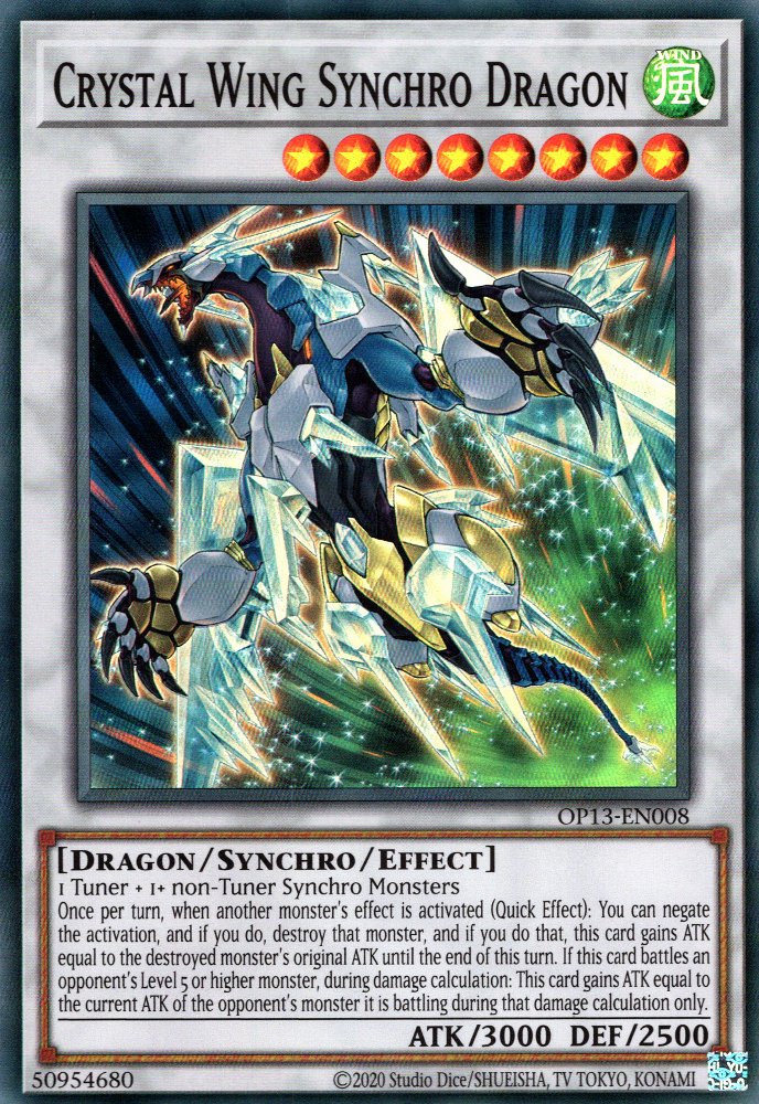 Crystal Wing Synchro Dragon [OP13-EN008] Super Rare | Gamers Paradise