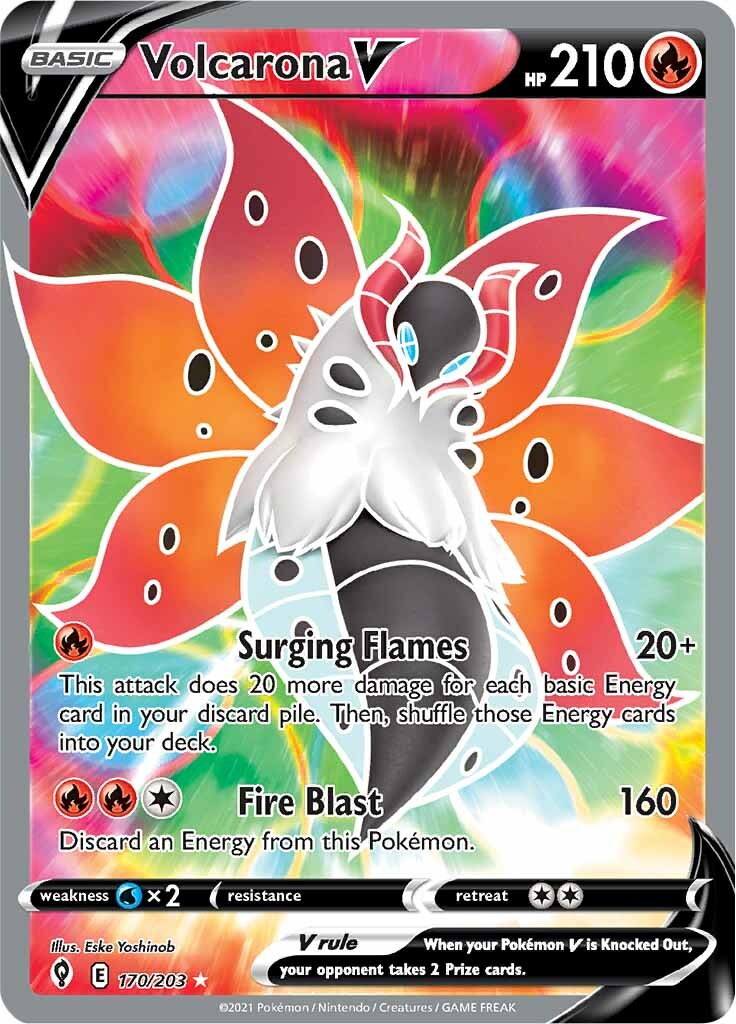 Volcarona V (170/203) [Sword & Shield: Evolving Skies] | Gamers Paradise