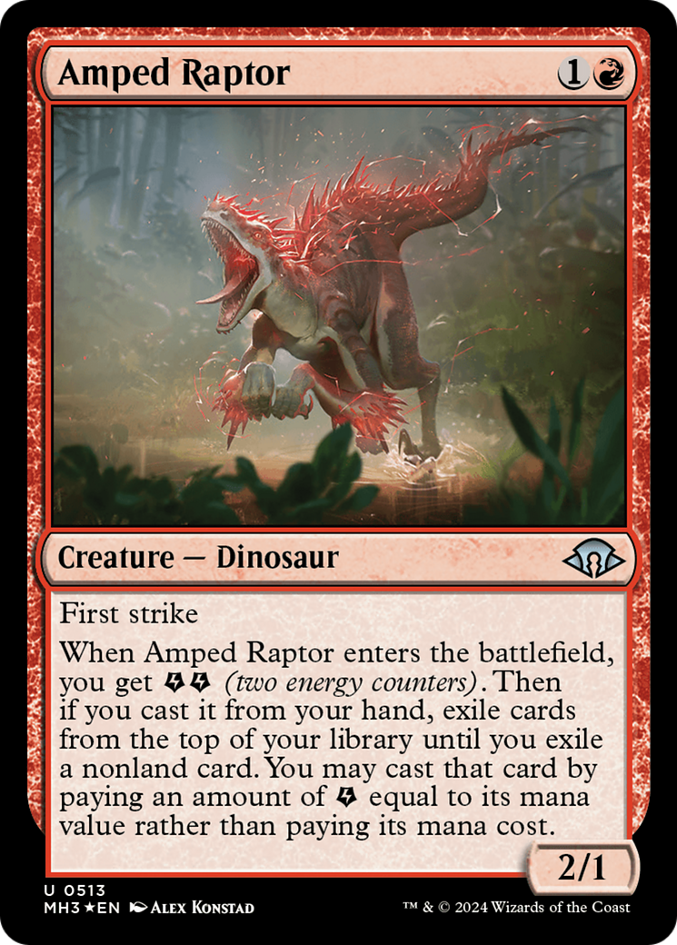 Amped Raptor (Ripple Foil) [Modern Horizons 3] | Gamers Paradise